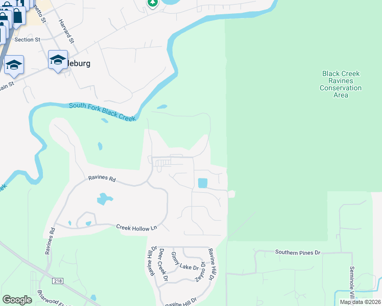 map of restaurants, bars, coffee shops, grocery stores, and more near 3400 Ravines Road in Middleburg