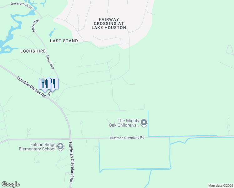 map of restaurants, bars, coffee shops, grocery stores, and more near 2054 Riverview Crossing in Huffman