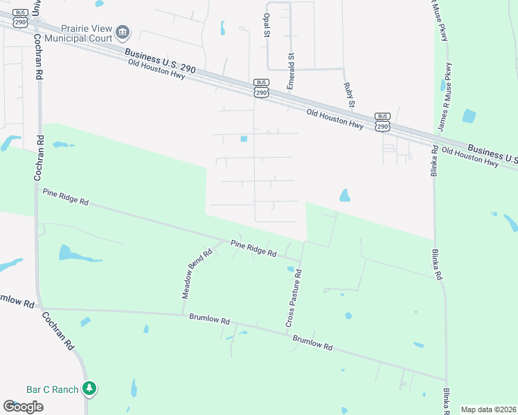 map of restaurants, bars, coffee shops, grocery stores, and more near 703 Azalea Street in Prairie View