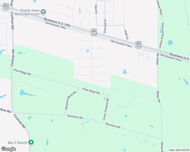 map of restaurants, bars, coffee shops, grocery stores, and more near 703 Azalea Street in Prairie View