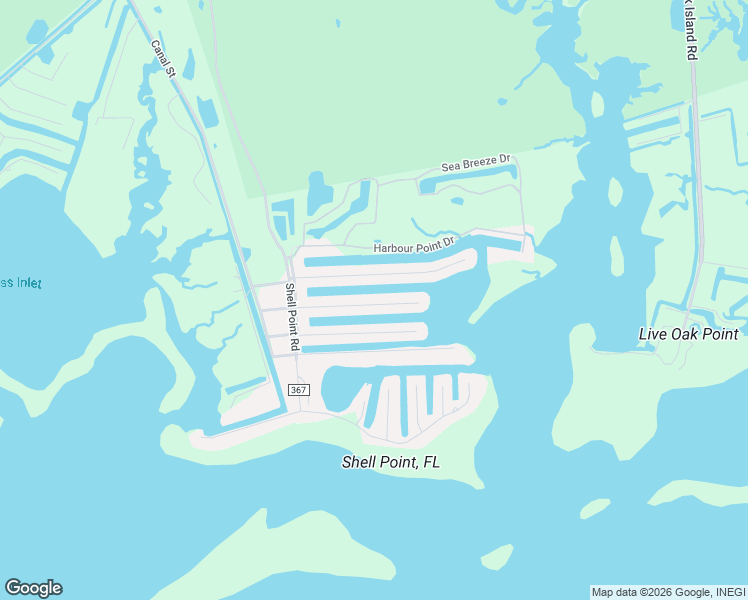 map of restaurants, bars, coffee shops, grocery stores, and more near 44 Connie Drive in Crawfordville