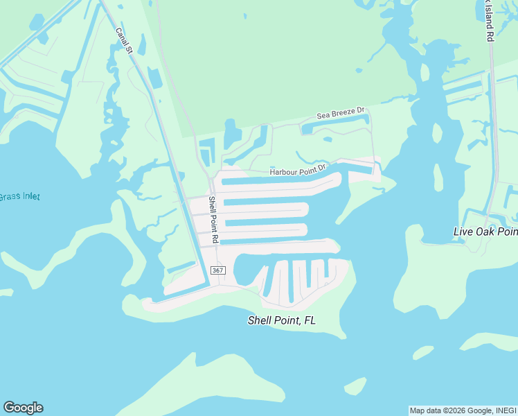 map of restaurants, bars, coffee shops, grocery stores, and more near 44 Connie Dr in Crawfordville