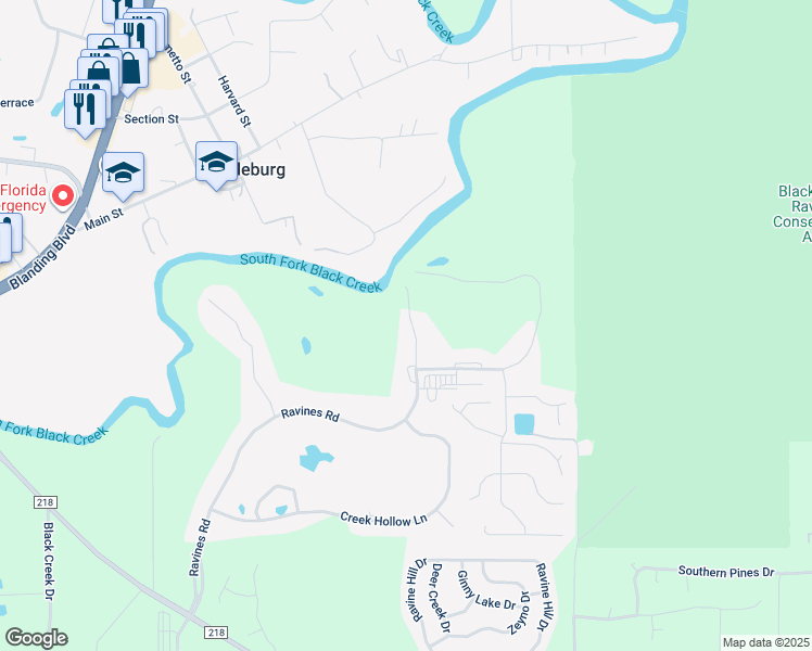 map of restaurants, bars, coffee shops, grocery stores, and more near 2948 Ravines Road in Middleburg