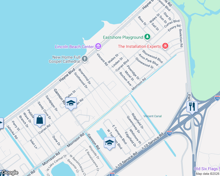 map of restaurants, bars, coffee shops, grocery stores, and more near 7619 Tricia Court in New Orleans