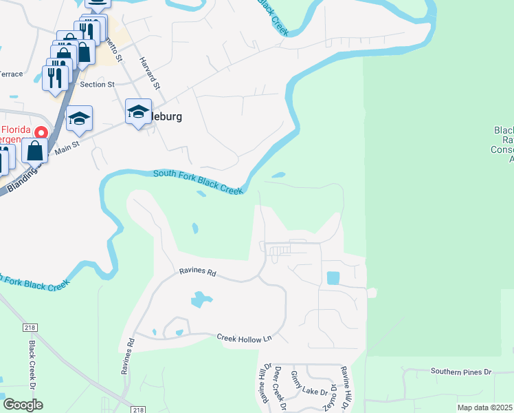 map of restaurants, bars, coffee shops, grocery stores, and more near 2990 Ravines Road in Middleburg