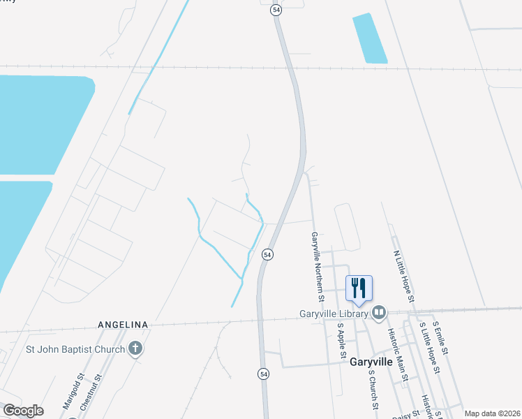 map of restaurants, bars, coffee shops, grocery stores, and more near 182 Oak Park Boulevard in Garyville