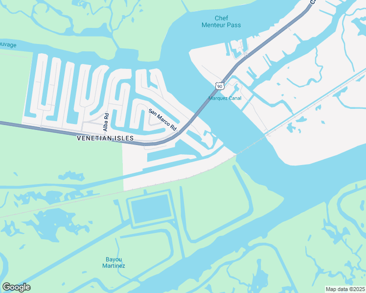 map of restaurants, bars, coffee shops, grocery stores, and more near 71 Lake Breeze Drive in New Orleans