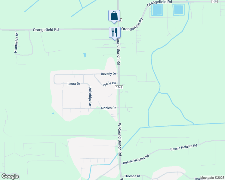map of restaurants, bars, coffee shops, grocery stores, and more near 9162 Pepper Road in Orange