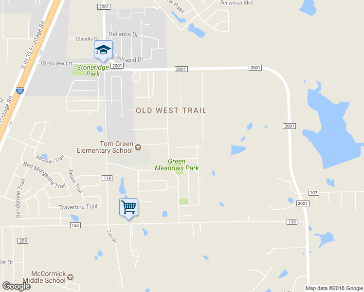 map of restaurants, bars, coffee shops, grocery stores, and more near 1126 Canada Wild Drive in Buda