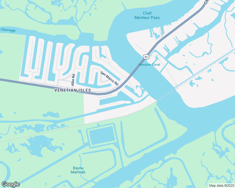 map of restaurants, bars, coffee shops, grocery stores, and more near 71 Lake Breeze Drive in New Orleans