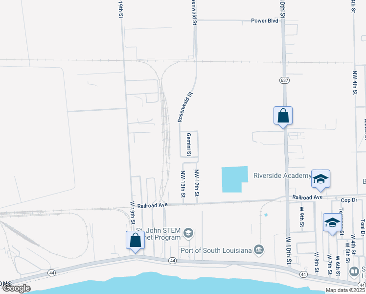 map of restaurants, bars, coffee shops, grocery stores, and more near 1015 Gemini Street in Reserve