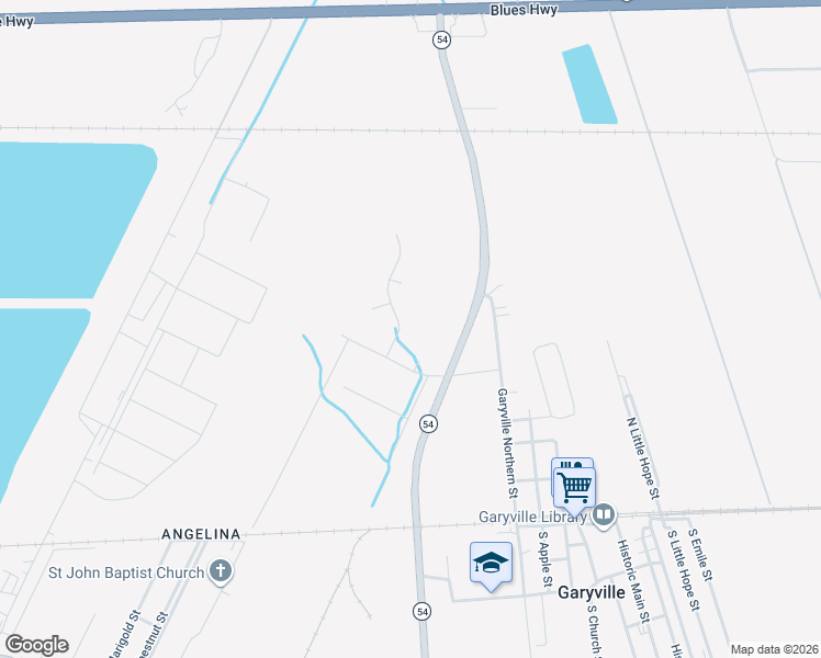 map of restaurants, bars, coffee shops, grocery stores, and more near 220 Oak Park Boulevard in Garyville
