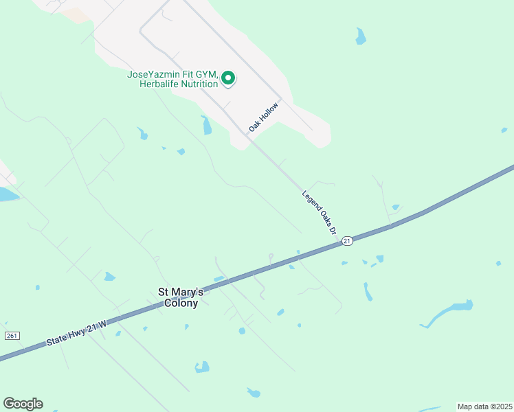 map of restaurants, bars, coffee shops, grocery stores, and more near 2434 Texas 21 in Dale