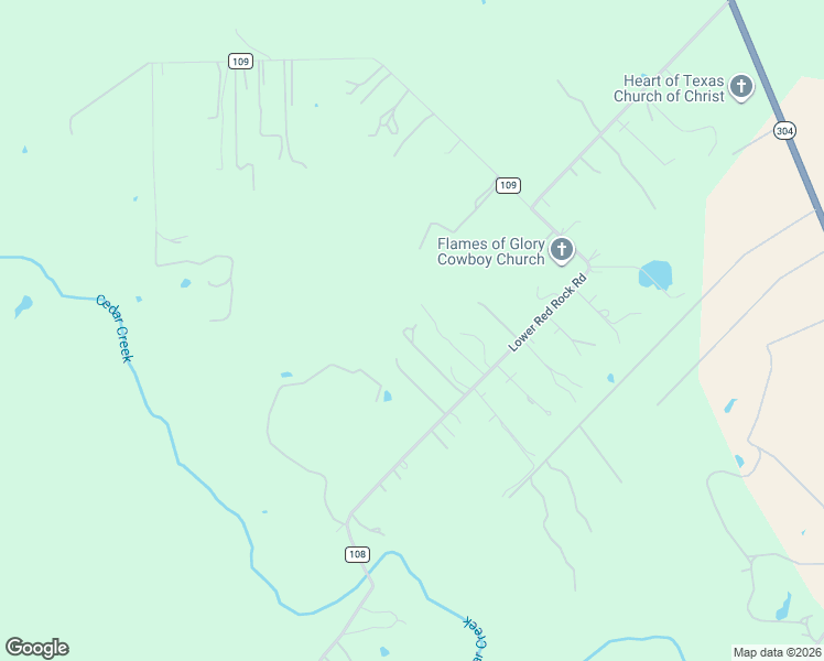 map of restaurants, bars, coffee shops, grocery stores, and more near 358 Lower Red Rock Road in Bastrop