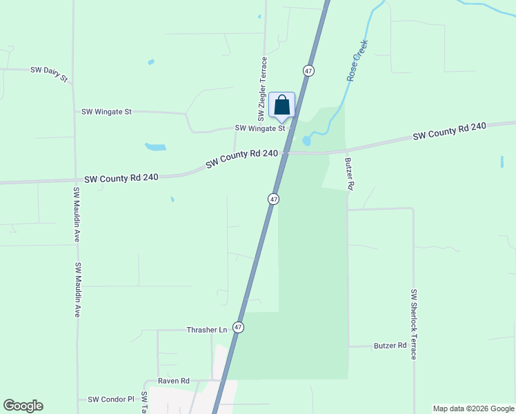 map of restaurants, bars, coffee shops, grocery stores, and more near 8406 Florida 47 in Lake City