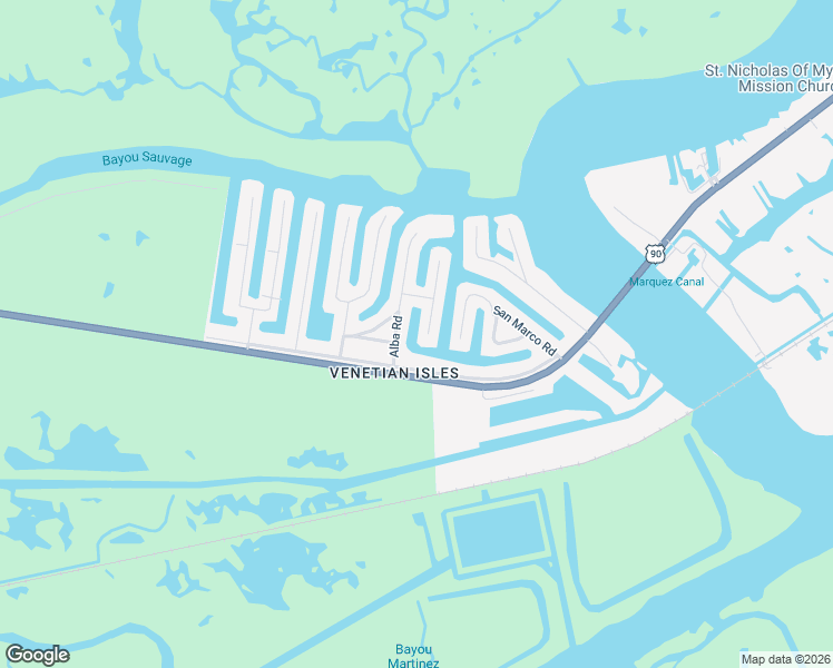 map of restaurants, bars, coffee shops, grocery stores, and more near 4414 Francesco Road in New Orleans