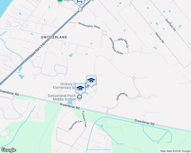 map of restaurants, bars, coffee shops, grocery stores, and more near 1301 West Redrock Ridge Avenue in Fruit Cove
