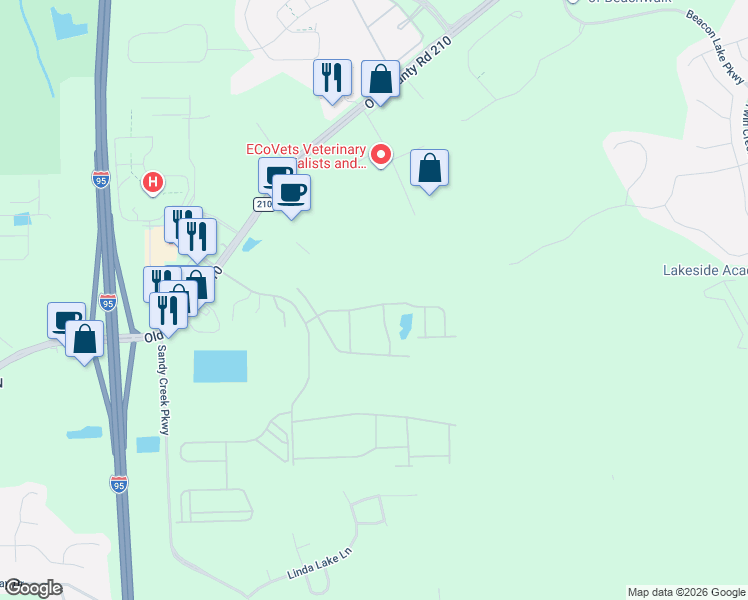 map of restaurants, bars, coffee shops, grocery stores, and more near 9755 Ce Wilson Road in St. Augustine