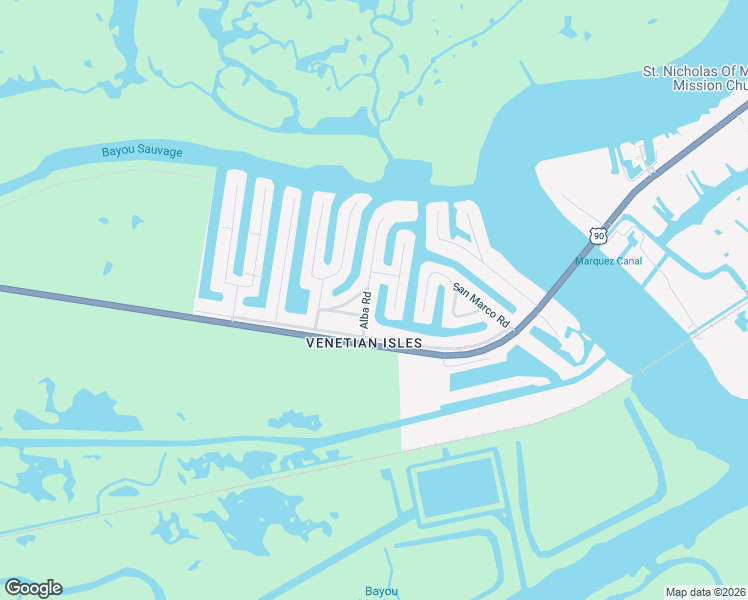 map of restaurants, bars, coffee shops, grocery stores, and more near 4414 Francesco Road in New Orleans