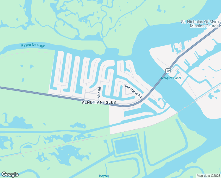 map of restaurants, bars, coffee shops, grocery stores, and more near 4400 San Marco Road in New Orleans