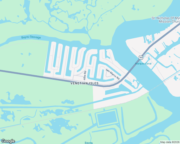 map of restaurants, bars, coffee shops, grocery stores, and more near 4414 Francesco Road in New Orleans