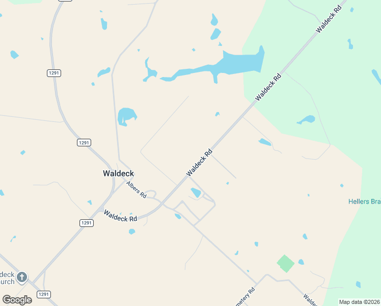 map of restaurants, bars, coffee shops, grocery stores, and more near 696 Waldeck Road in Ledbetter