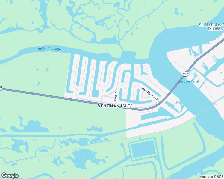 map of restaurants, bars, coffee shops, grocery stores, and more near 4361 Murano Road in New Orleans