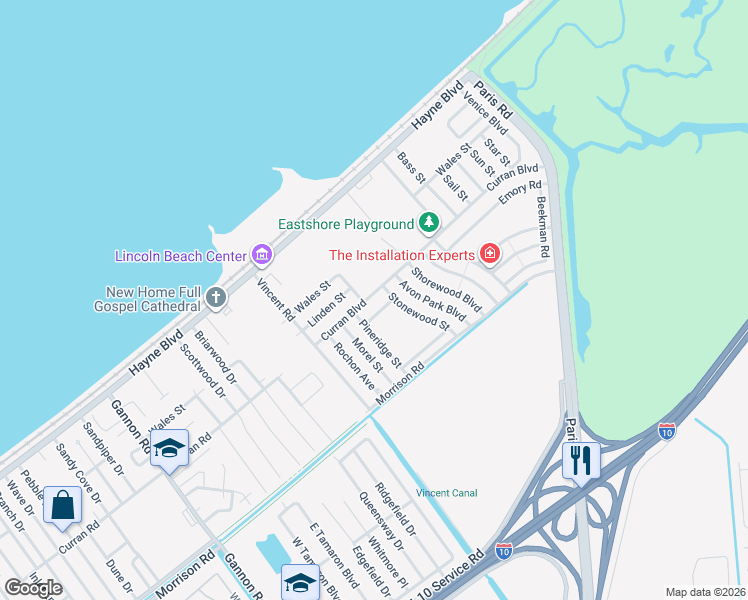 map of restaurants, bars, coffee shops, grocery stores, and more near 7691 Stonewood Street in New Orleans