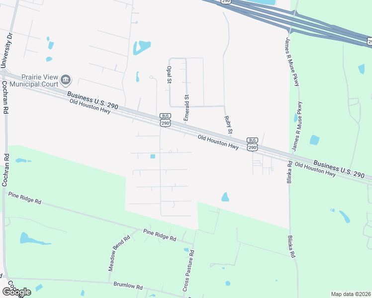 map of restaurants, bars, coffee shops, grocery stores, and more near 732 Ezekiel Smith Street in Prairie View
