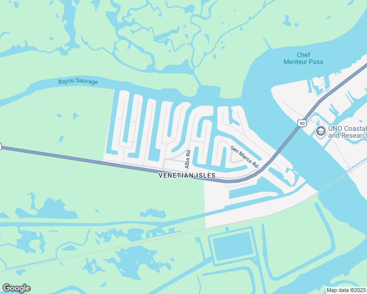 map of restaurants, bars, coffee shops, grocery stores, and more near 4361 Murano Road in New Orleans