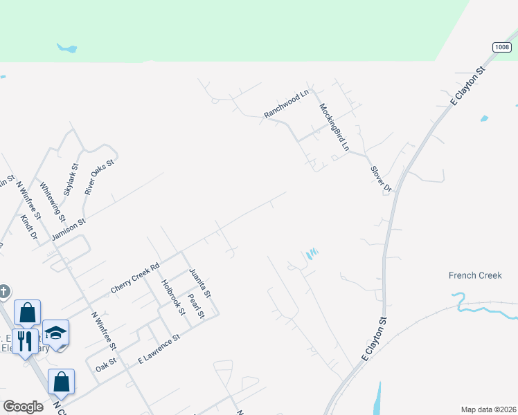 map of restaurants, bars, coffee shops, grocery stores, and more near 1208 Cherry Creek Road in Dayton