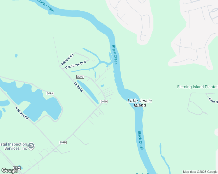 map of restaurants, bars, coffee shops, grocery stores, and more near 1845 County Road 209B in Green Cove Springs