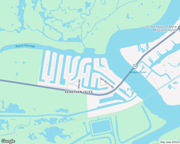 map of restaurants, bars, coffee shops, grocery stores, and more near 4470 San Marco Road in New Orleans