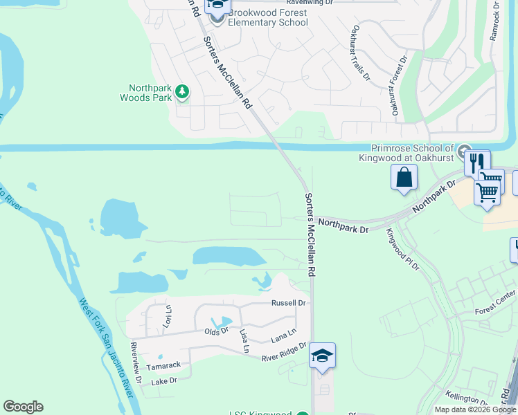 map of restaurants, bars, coffee shops, grocery stores, and more near 26390 Sorters Road in Porter