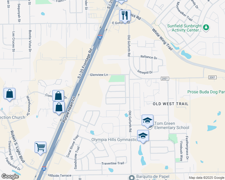 map of restaurants, bars, coffee shops, grocery stores, and more near 141 Desert Quail Lane in Buda