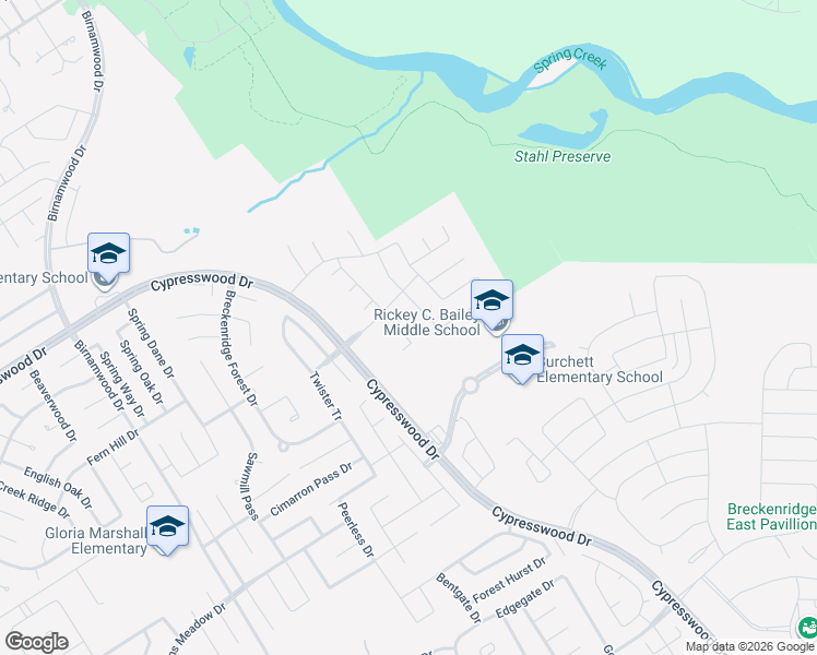 map of restaurants, bars, coffee shops, grocery stores, and more near 25318 Powerline Pass Drive in Spring