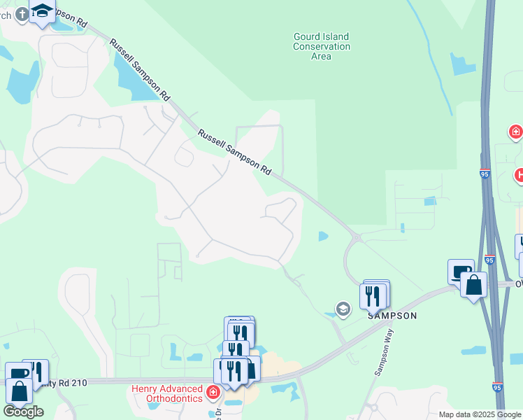 map of restaurants, bars, coffee shops, grocery stores, and more near 372 Alvar Circle in Jacksonville