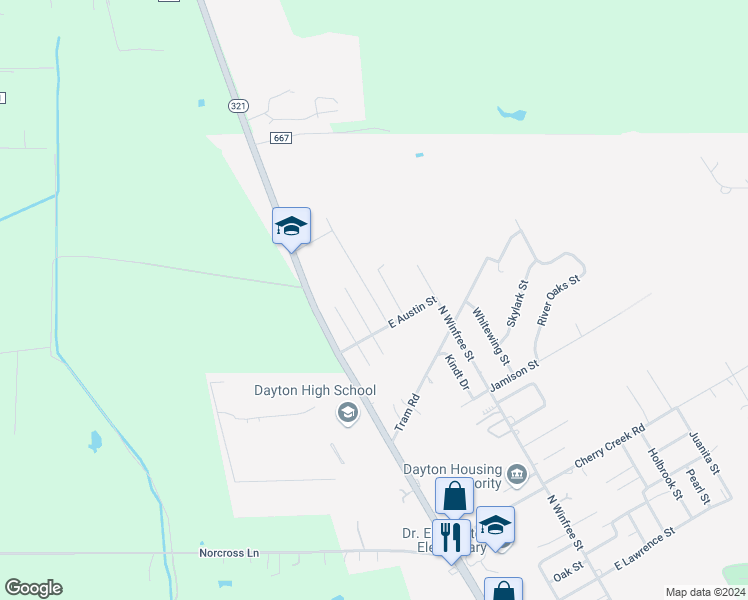 map of restaurants, bars, coffee shops, grocery stores, and more near 3504 Edwards Street in Dayton