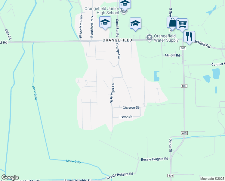 map of restaurants, bars, coffee shops, grocery stores, and more near 6978 Wade Drive in Orange
