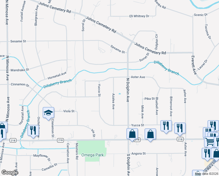 map of restaurants, bars, coffee shops, grocery stores, and more near 64 Azalea Avenue in Middleburg