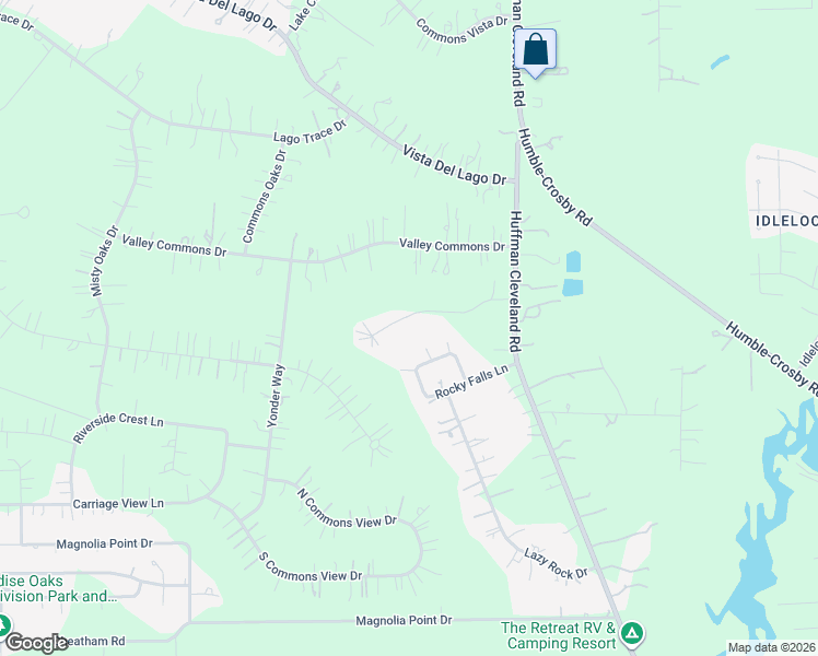 map of restaurants, bars, coffee shops, grocery stores, and more near 28623 Misty Lagoon Circle in Huffman