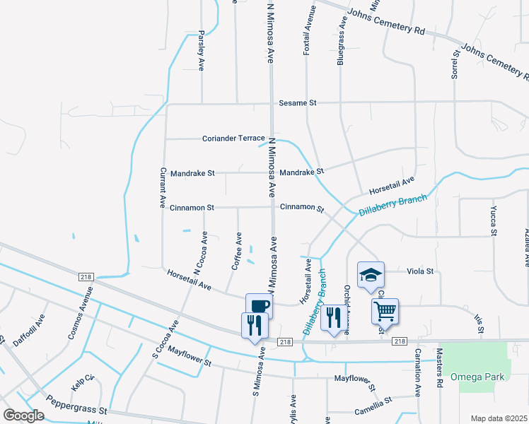 map of restaurants, bars, coffee shops, grocery stores, and more near 168 Cinnamon Street in Middleburg