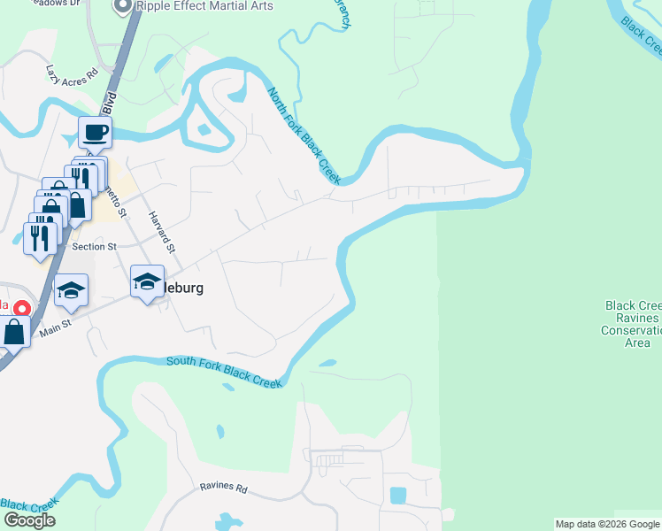 map of restaurants, bars, coffee shops, grocery stores, and more near 3775 Forest Drive in Middleburg