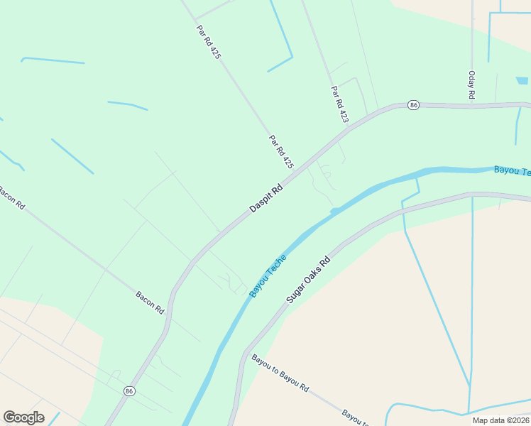 map of restaurants, bars, coffee shops, grocery stores, and more near 6204 Daspit Road in New Iberia