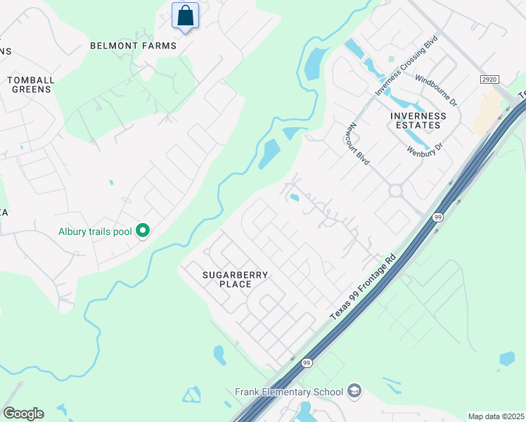 map of restaurants, bars, coffee shops, grocery stores, and more near 21418 Sugarbloom Lane in Tomball