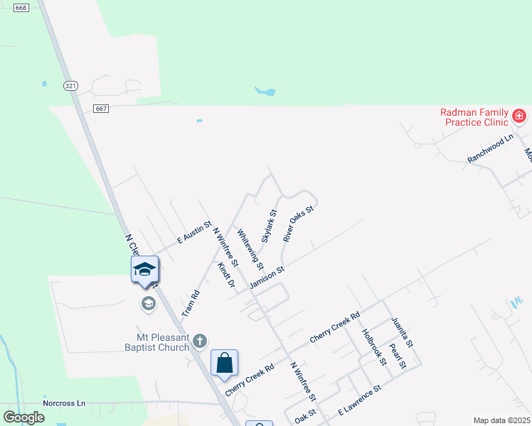 map of restaurants, bars, coffee shops, grocery stores, and more near 21 Skylark Street in Dayton