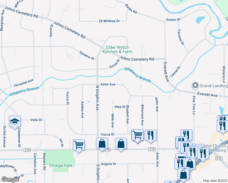 map of restaurants, bars, coffee shops, grocery stores, and more near in Middleburg