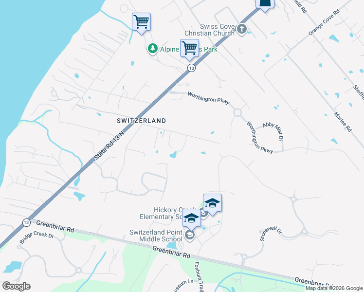 map of restaurants, bars, coffee shops, grocery stores, and more near 816 Worth Road in Fruit Cove