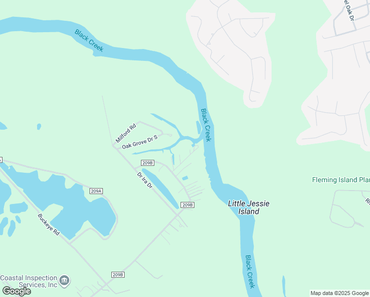 map of restaurants, bars, coffee shops, grocery stores, and more near 1806 Oak Park Circle in Green Cove Springs