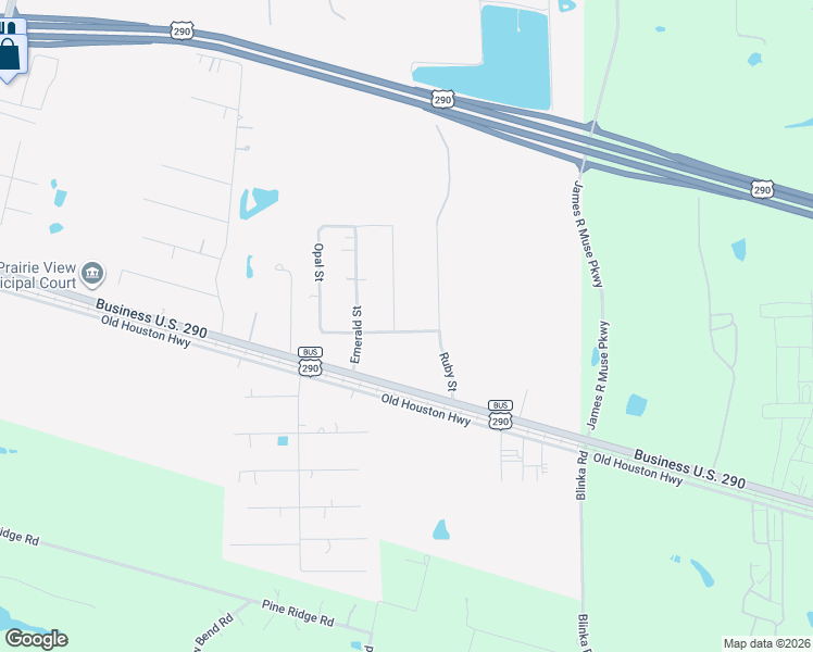 map of restaurants, bars, coffee shops, grocery stores, and more near 20704 Pearl Street in Prairie View